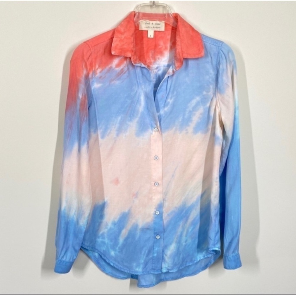 Cloth & Stone Pink Long Sleeve Button Down Shirt New